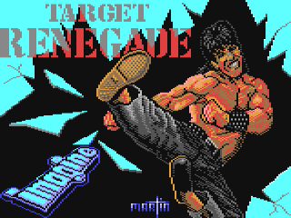 Target Renegade title screen for Commodore 64